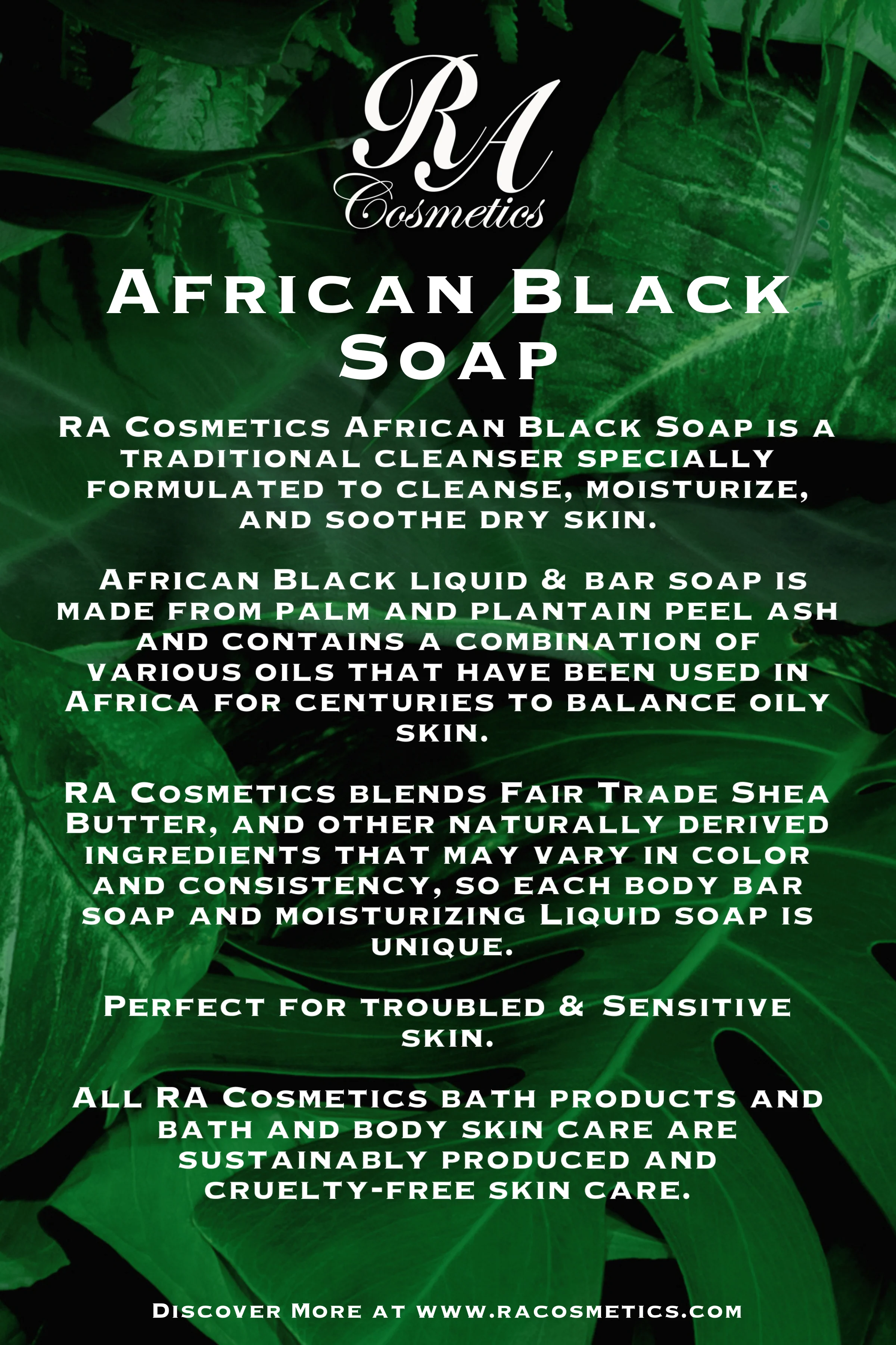 100% African Black Soap Bar w/ Lemongrass - Image 5