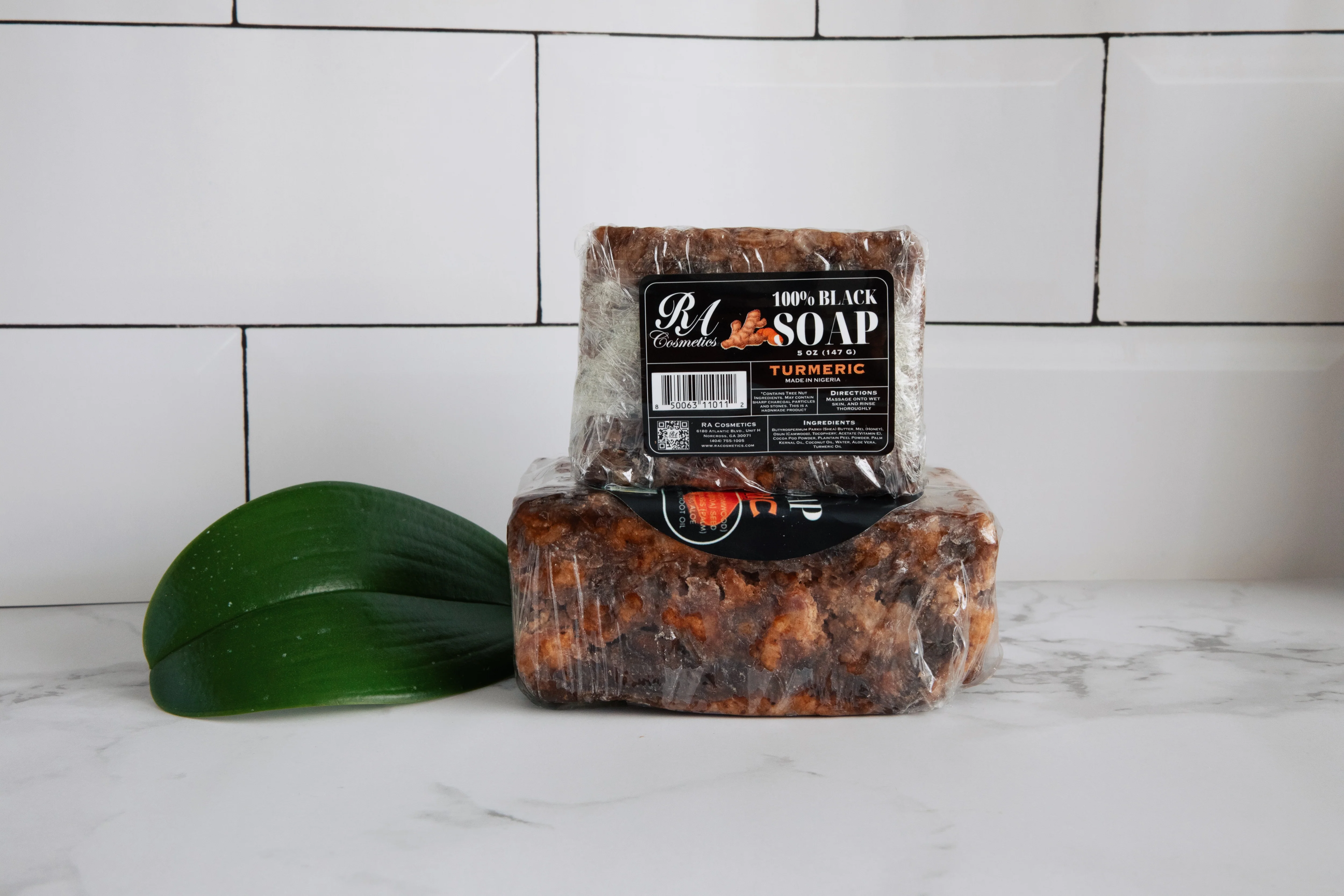 100% African Black Soap Bar w/ Turmeric Oil - Image 3