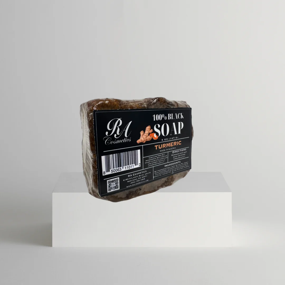 100% African Black Soap Bar w/ Turmeric Oil - Image 7