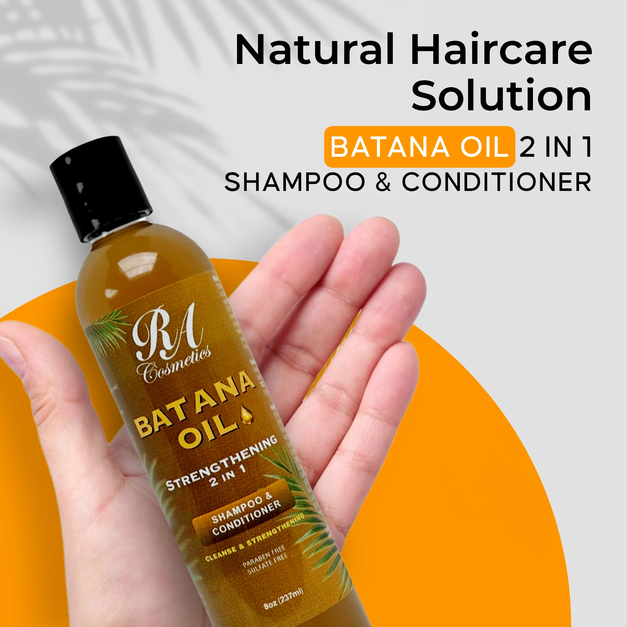 Batana Trio - Raw Batana Oil 4oz, 2 in 1 Shampoo/Conditioner, Leave In - Image 9