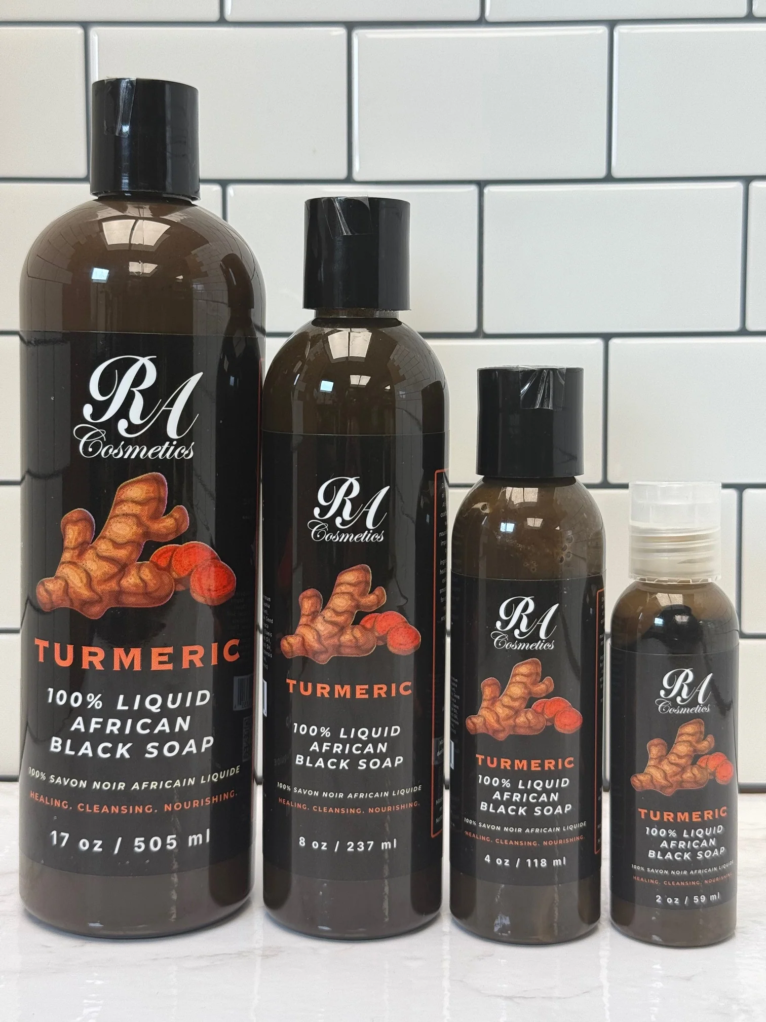 Liquid 100% African Black Soap w/ Turmeric - Image 8