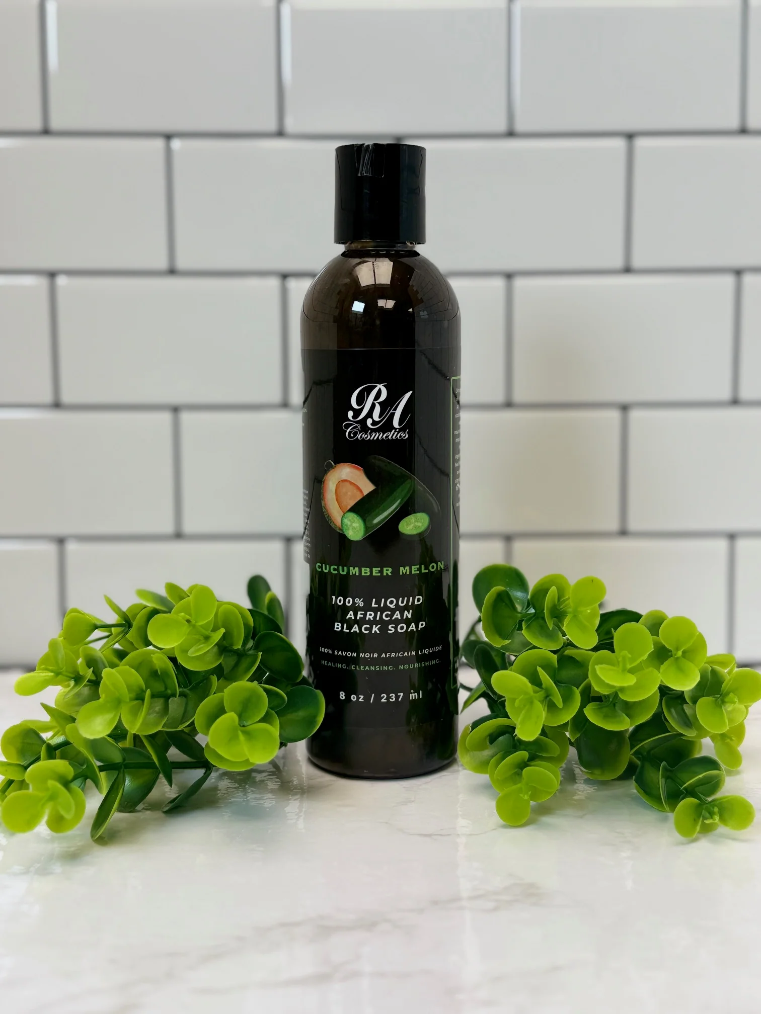 Liquid 100% African Black Soap w/ Cucumber Melon - Image 11