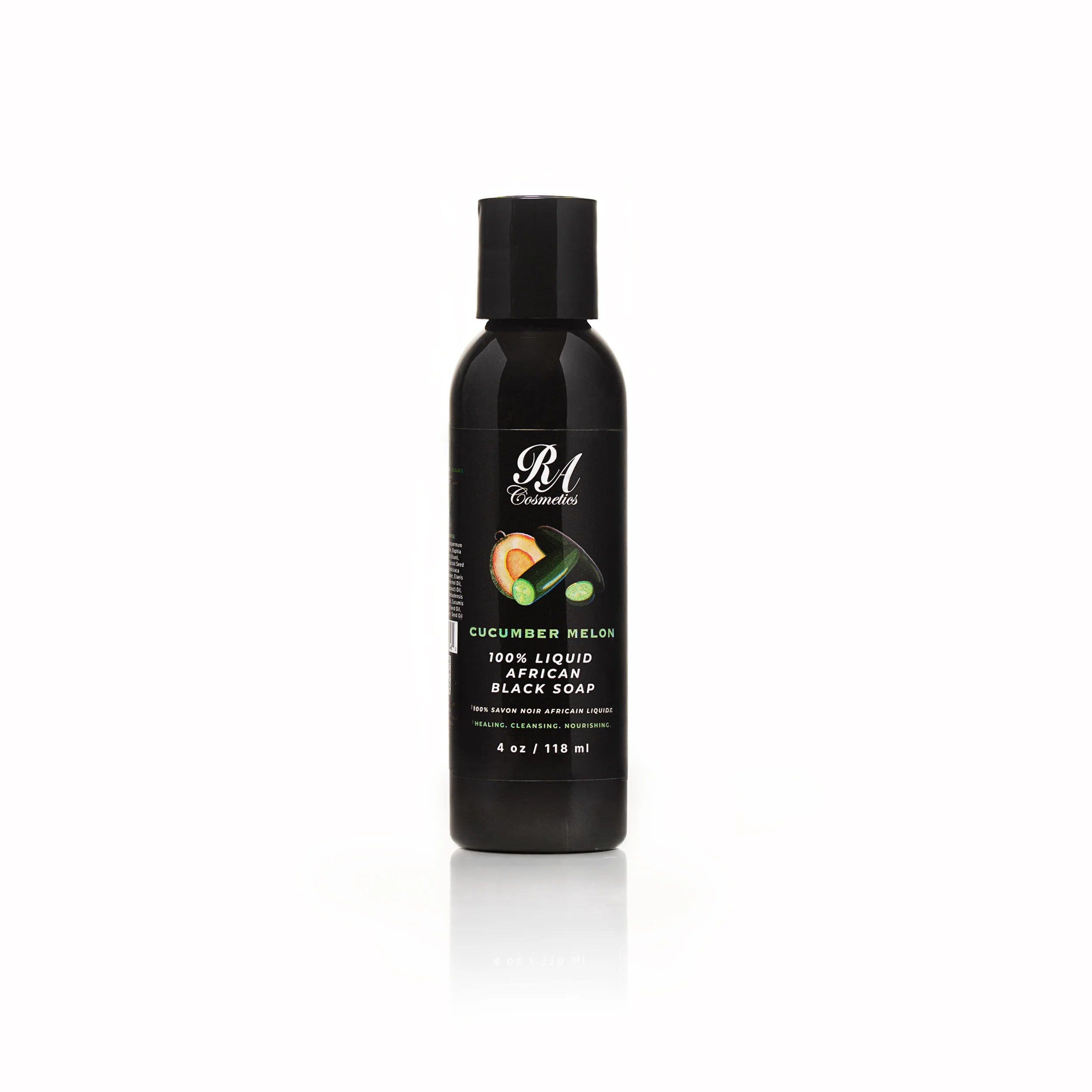 Liquid 100% African Black Soap w/ Cucumber Melon - Image 3