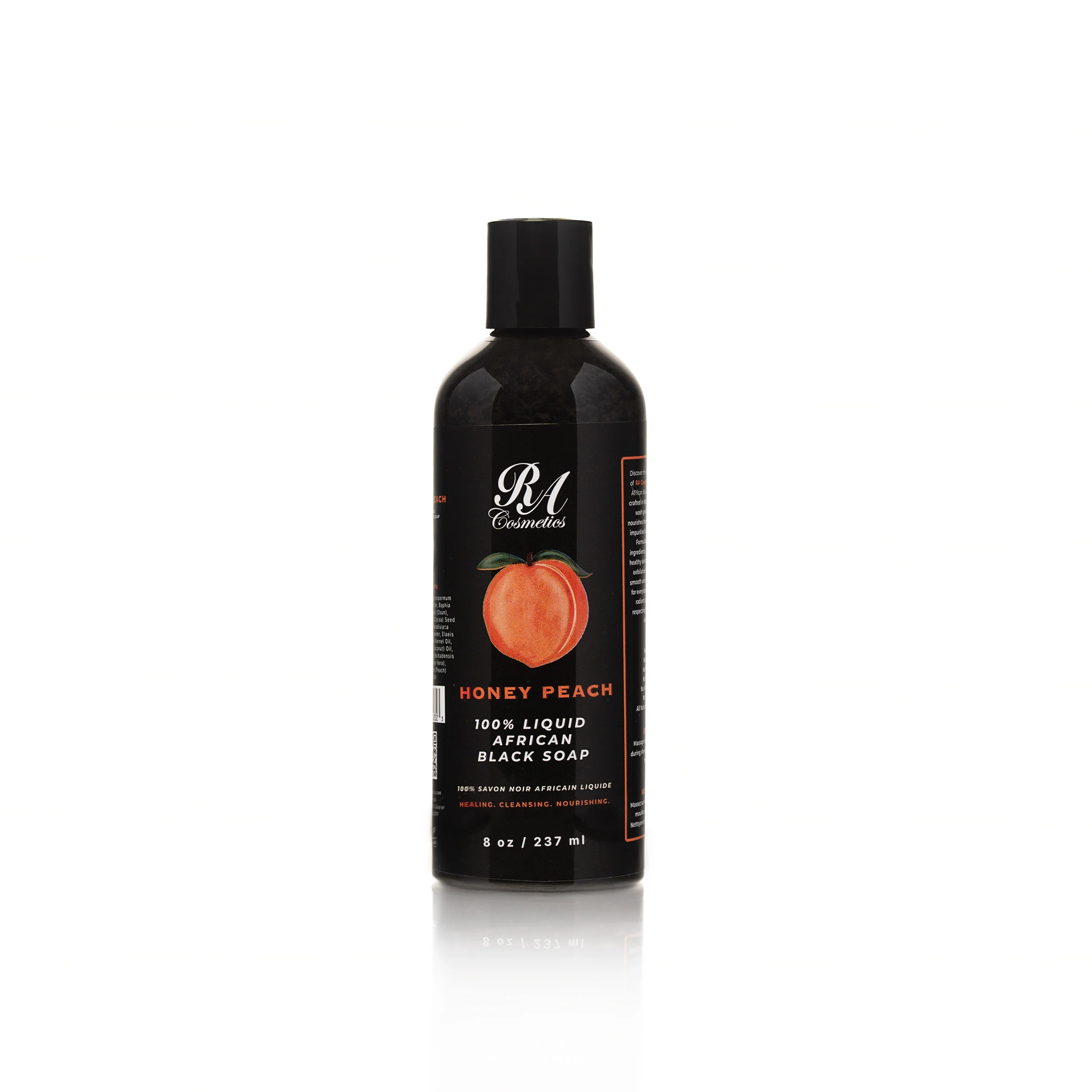 Liquid 100% African Black Soap w/ Honey Peach - Image 3