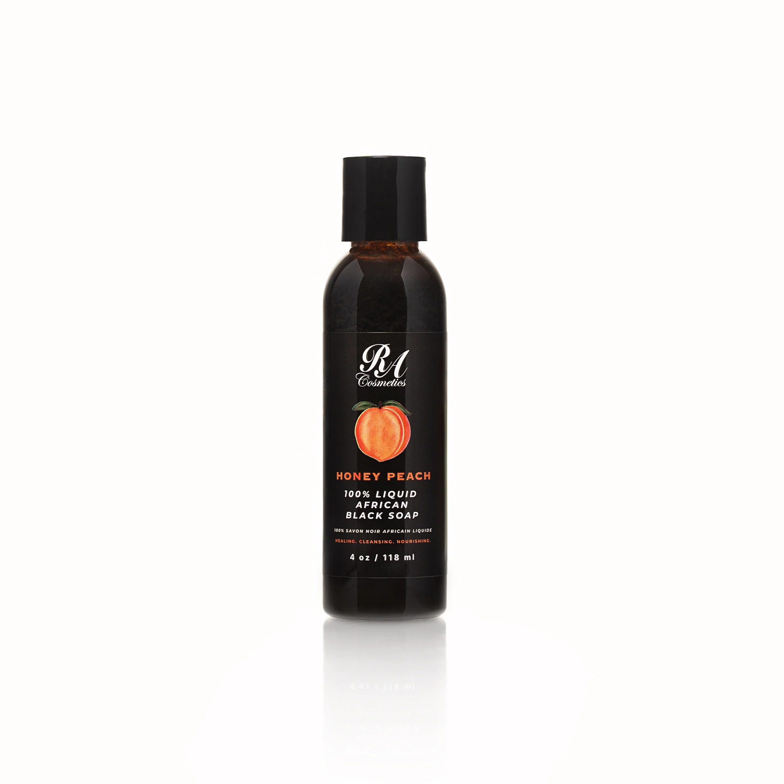 Liquid 100% African Black Soap w/ Honey Peach - Image 4