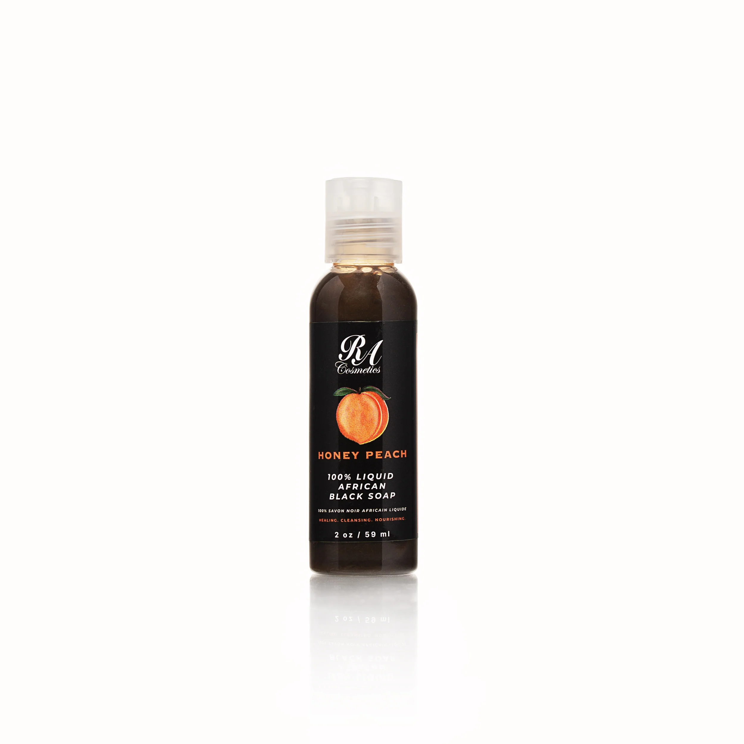 Liquid 100% African Black Soap w/ Honey Peach - Image 5
