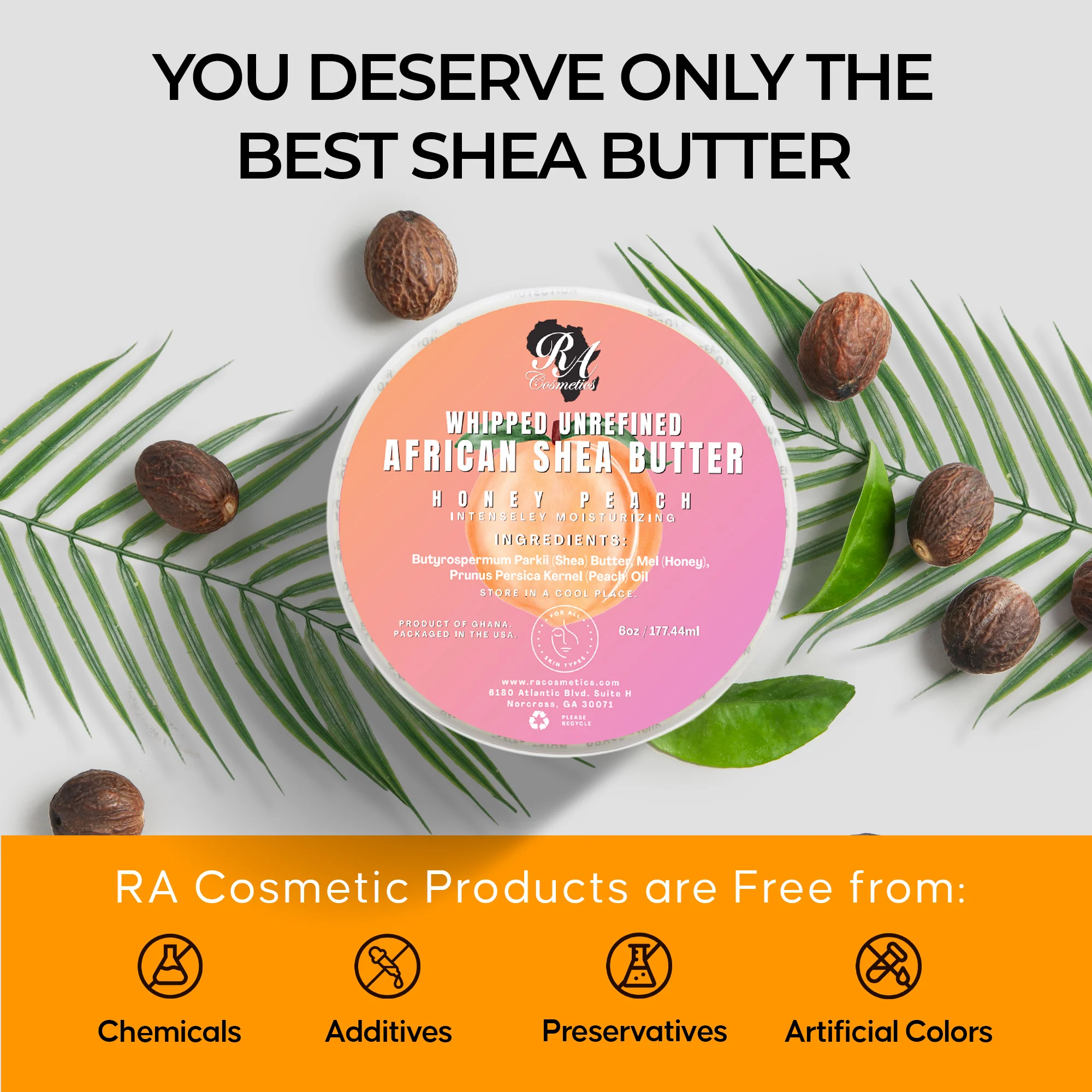Whipped African Shea Butter w/ Honey Peach - Image 10